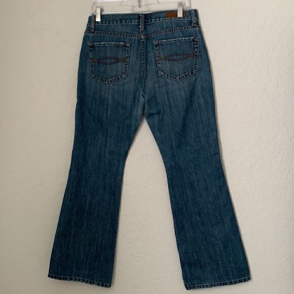 Abercrombie & Fitch Vintage Cotton Dark Wash Denim Women Jeans Size 8S - Picture 2 of 10